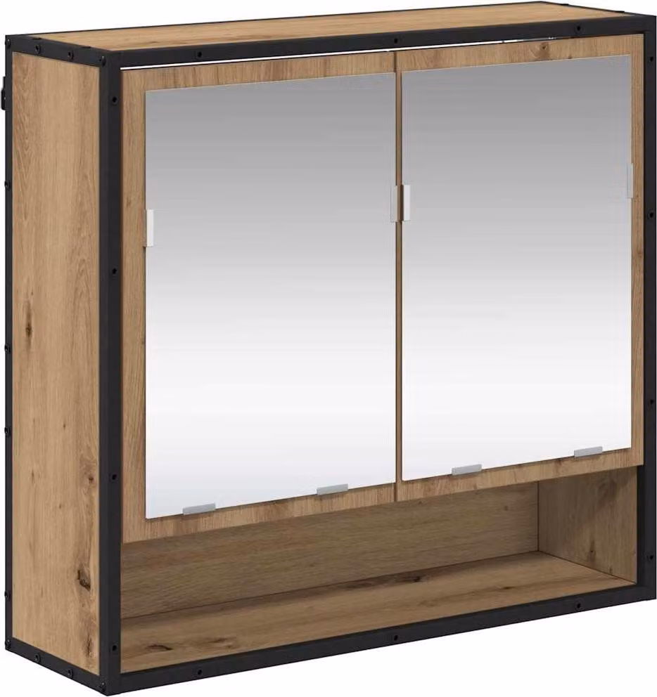 Scaffale da parete con porta Rovere artigianale 65 x 20 x 60 cm