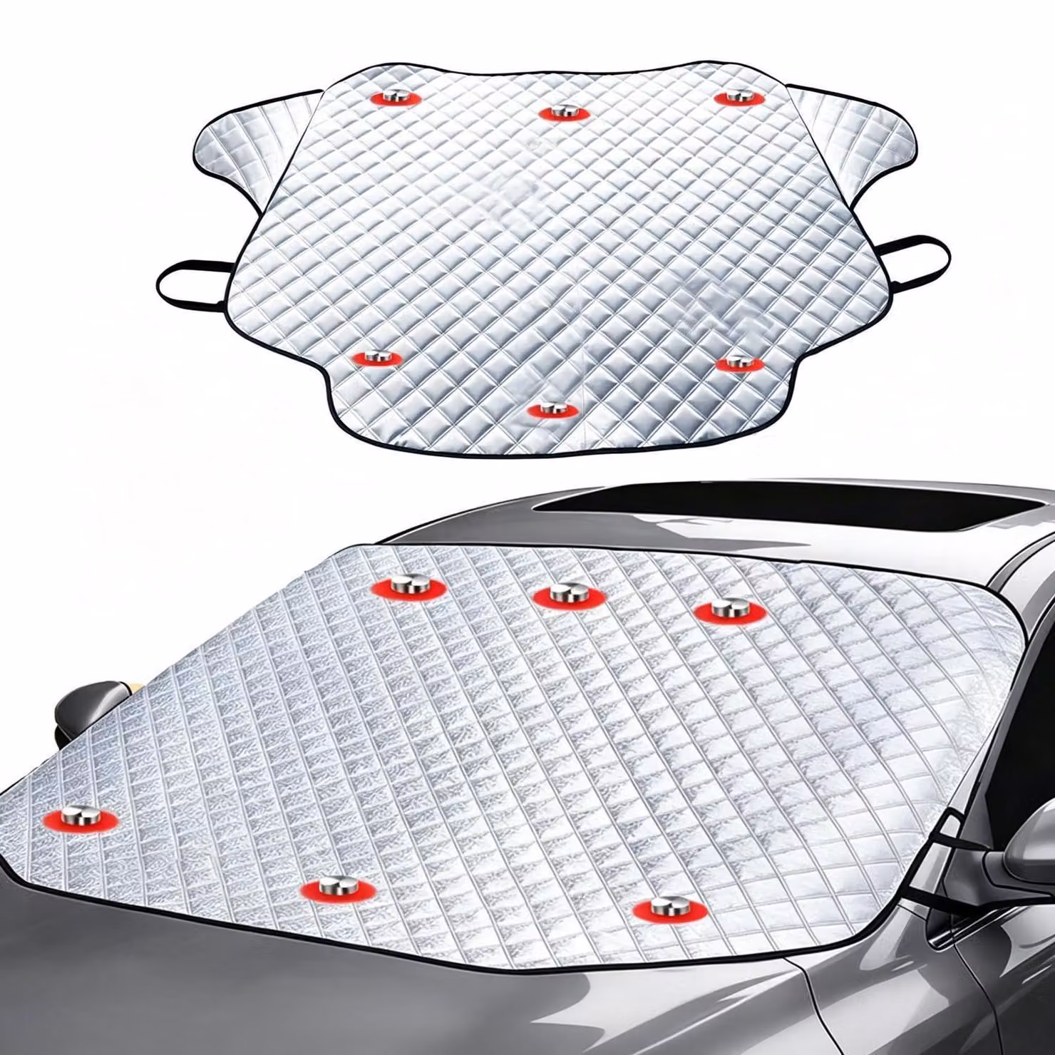 Parasole magnetico per parabrezza auto, esterno, 193x126 cm, protezione UV, protezione dal calore, adatto per SUV