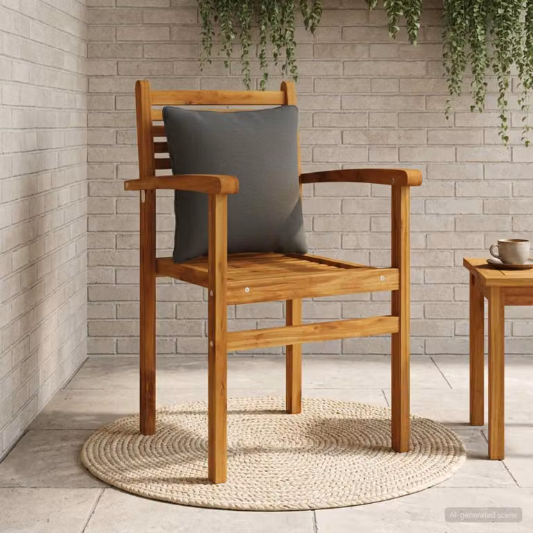 Cuscino per schiena vidaXL PUTTEN in poliestere, colore antracite, modello moderno e quadrato con rivestimento lavabile e resistente ai raggi UV