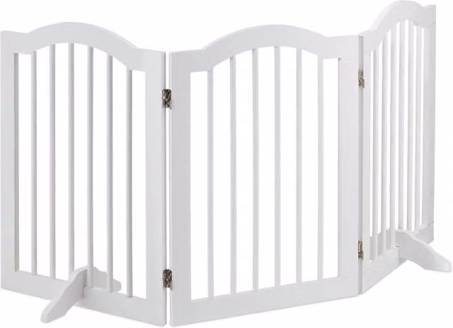Cancello di sicurezza pieghevole 70 x 3 x 60 cm protezione animali domestici consiglio sicurezza in metallo grigio 13_0011299