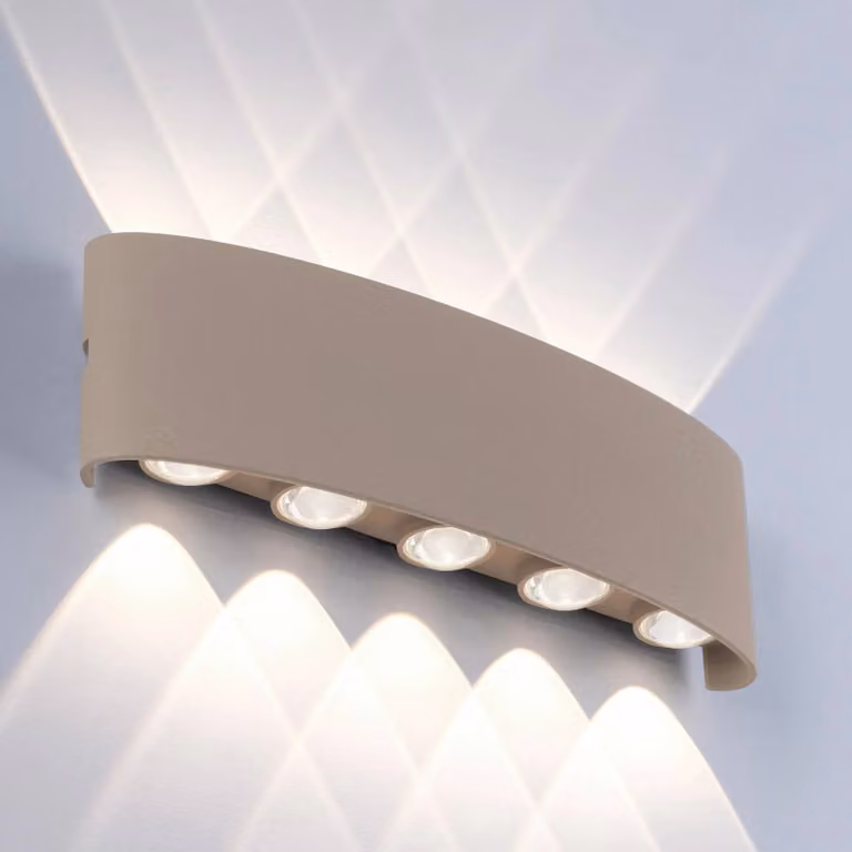 Paul Neuhaus Applique da esterni a LED Carlo, Crema / Ambra, Alluminio, Moderno, Applique LED da esterni