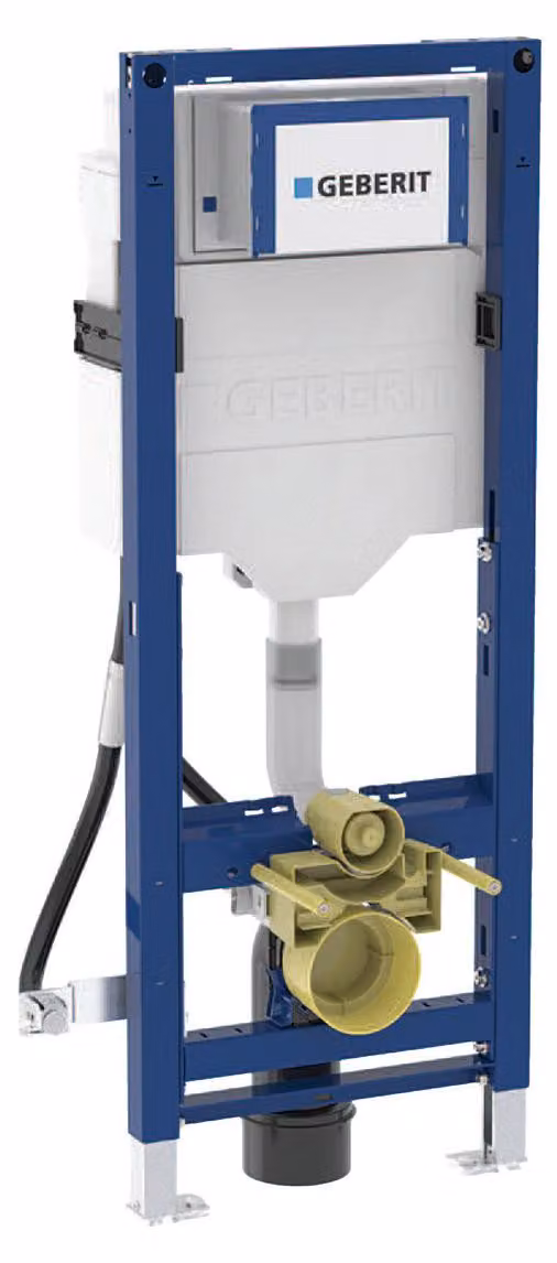 Geberit Duofix, élément pour WC suspendu, 112 cm, avec chasse d'eau à encastrer Sigma 12 cm, entrée d'eau derrière ou en haut au centre, sans obstacle, 111.350.00.6, 111.350.00.6
