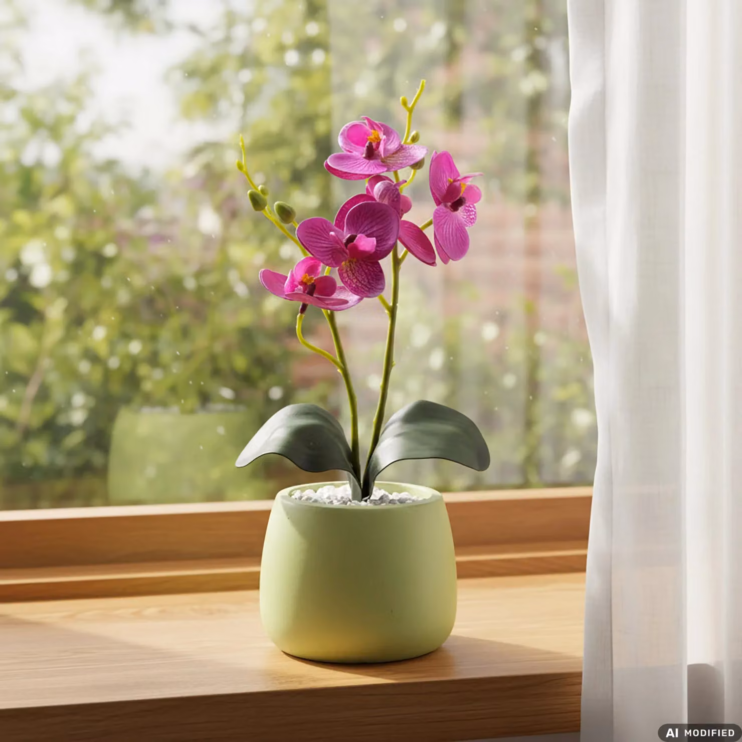 Orchidea Artificiale Decorativa VESTIAMO CASA con Vaso e Spray Profumato 30 ml – 1