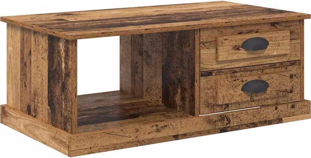 Tavolino da salotto con cassetto Legno vecchio 90 x 50 x 35 cm