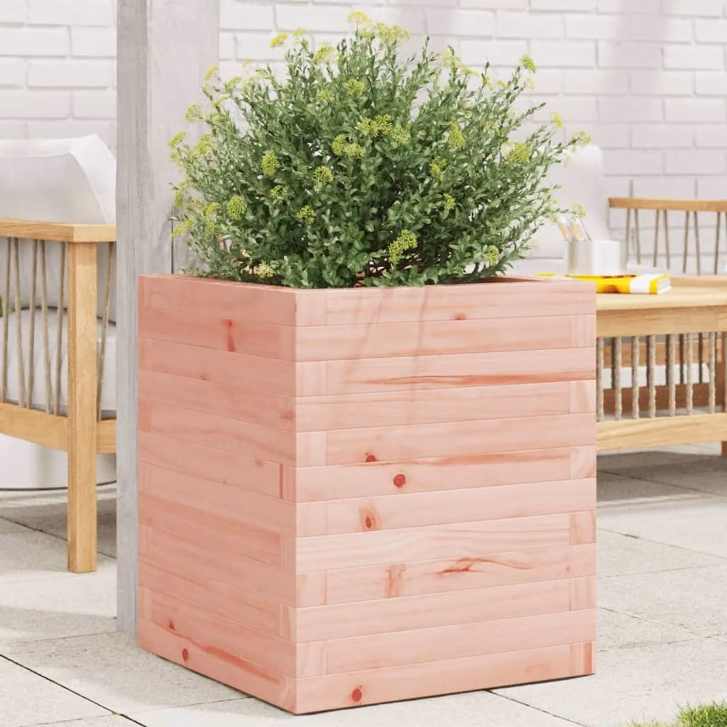 Fioriera da giardino vidaXL in legno di Douglas marrone, L 40 cm x P 40 cm x H 46 cm