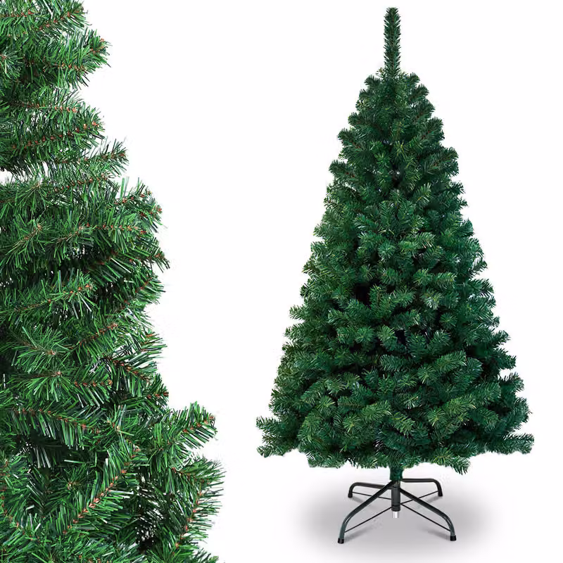 Jayseuw 180cm albero di Natale artificiale, albero di Natale con supporto in metallo, albero di Natale 770 punte aghi in PVC, albero di Natale artificiale sistema pieghevole verde