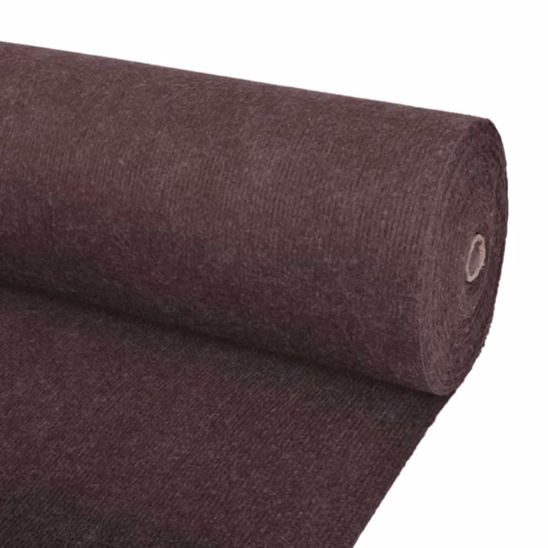 Tappeto moderno a righe vidaXL marrone in poliestere, L: 120 cm, P: 1500 cm