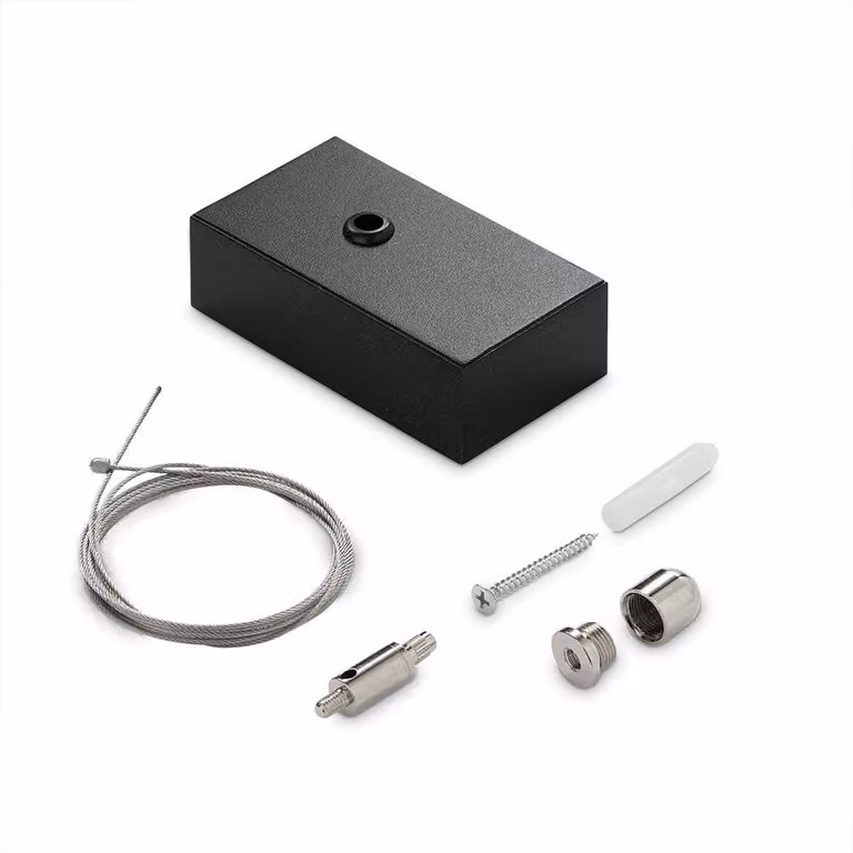 Kit Cavo E Coppa Soffitto Steel Alluminio Bianco 2M