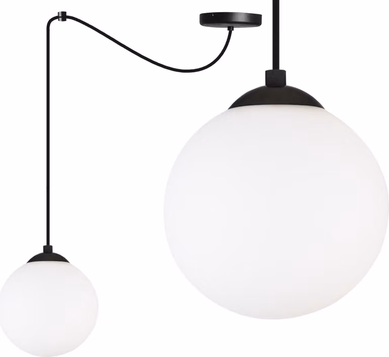 Lampada a sospensione a forma di ragno, sfera nera, 15 cm – Lampada a sospensione LED moderna in stile loft