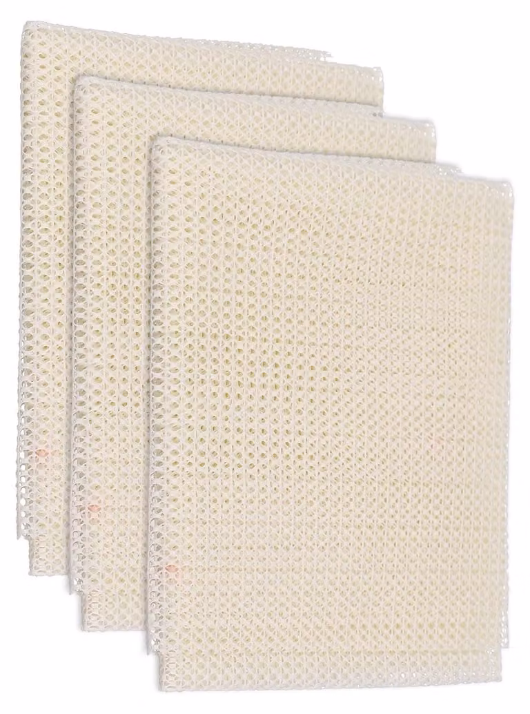 Set di 3 sottopiedini antiscivolo per panche, 50x50 cm, in PVC, color beige
