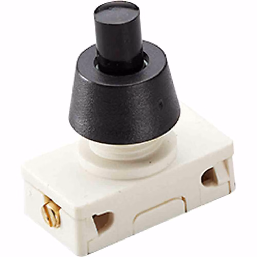 Interruttore a pulsante BACHMANN serie 3030, interruttore automatico, 1 polo, nero