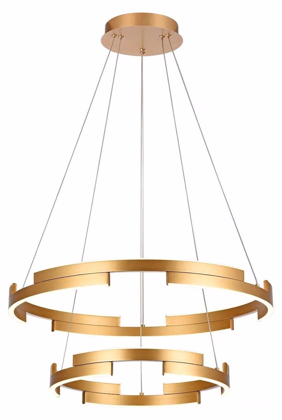 CASTLE SU LED, plafoniera a più luci – diametro 60, altezza 150 cm - Oro