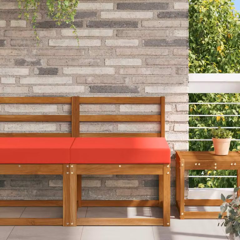vidaXL Cuscino per divano da esterno moderno in poliestere rosso 60 x 60 cm