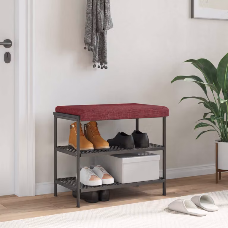 Cuscino per panchina vidaXL in tessuto rosso, forma rettangolare, Profondità: 35 cm