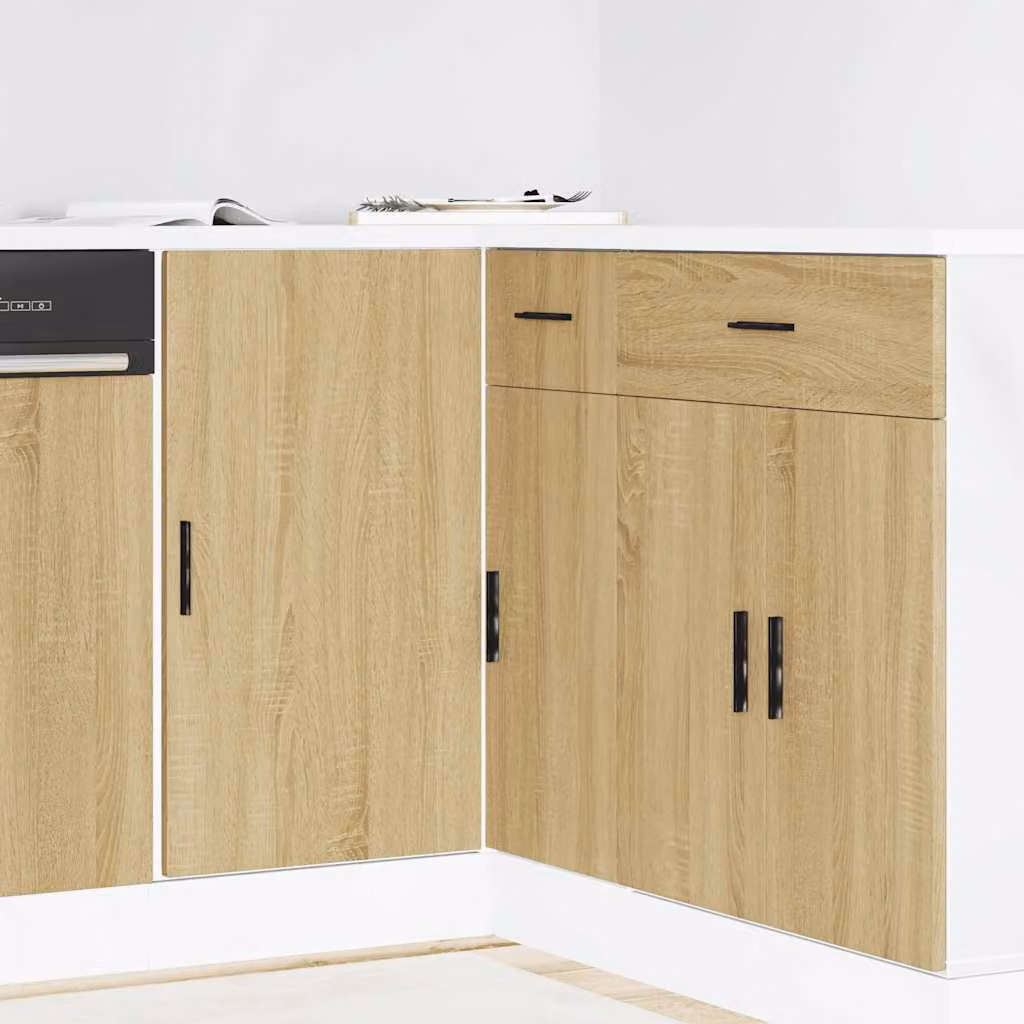 Base lavello mobile Lyon vidaXL in legno multistrato color rovere sonoma, L: 81,5 cm, P: 46 cm, H: 86 cm