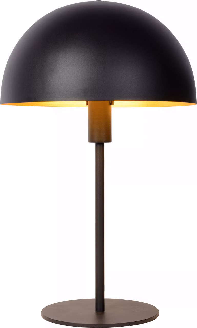 Lampada da tavolo eclettica nera E14 Siemon Lucide
