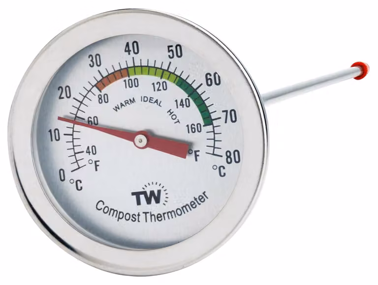 Thermometer World Termometro per compost in acciaio inossidabile da 50 mm
