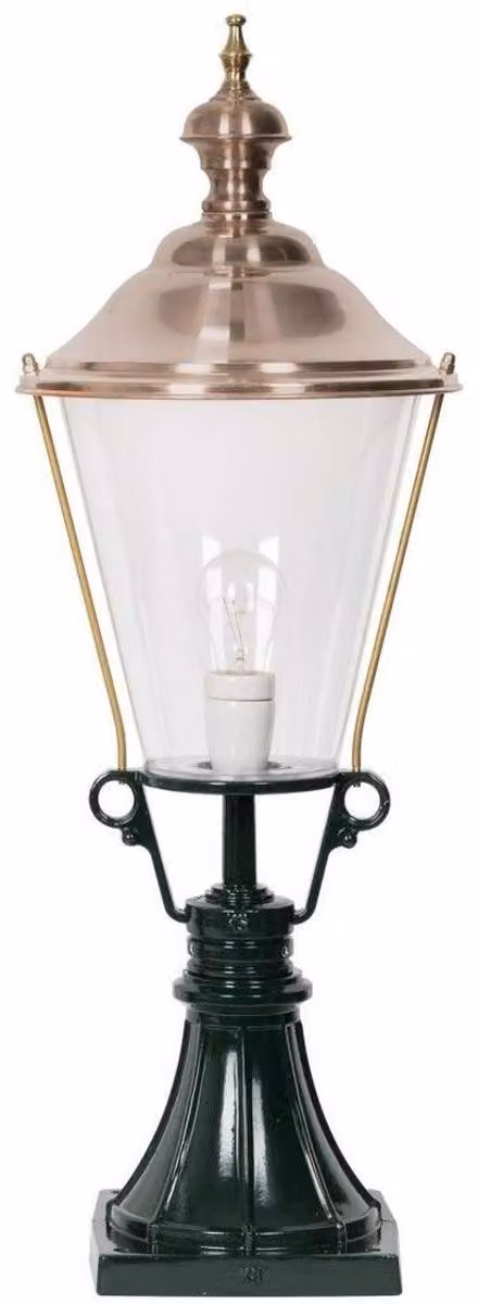 Casa Padrino Lampada da giardino in stile liberty 29 x 29 x H. 78 cm - Vari colori - Illuminazione da giardino per vialetti e patio