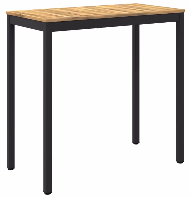 Tavolo da giardino, bianco e nero, dimensioni 108,5 x 55 x 105 cm