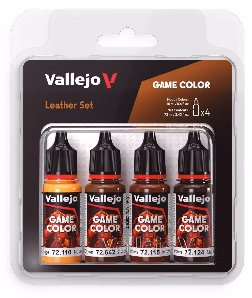 Kit di modellismo, 4 colori acrilici, 72 ml, opachi, per pelle
