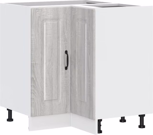 Mobile angolare da cucina Kalmar HELLOSHOP26 in legno composito grigio L/P/H: 75,5 x 75,5 x 81,5 cm