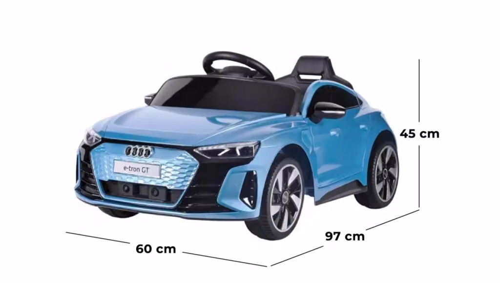 Auto Elettrica Audi e-Tron Colibrì per Bambini con Telecomando, Sedile in Pelle e Porte Apribili, Colore Blu – 2