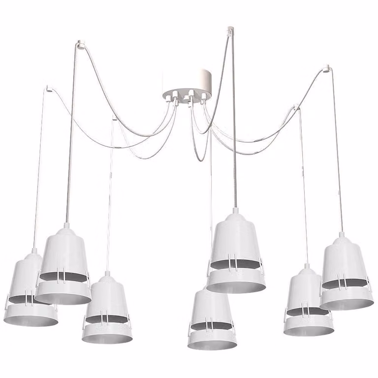 Apollo White 7Xe27 lampada a sospensione plafoniera lampada a soffitto lampada a sospensione