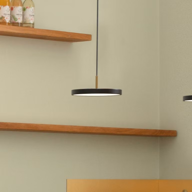 UMAGE Lampada a sospensione Asteria Micro V2, dimmerabile, Nero, Soggiorno / Sala da pranzo, Alluminio, Scandinavo, Lampada a sospensione