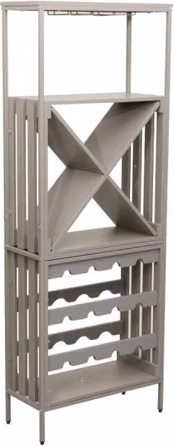 Cantinetta Grancru In Legno Truciolato+metallo 63x28x170cm Tortora