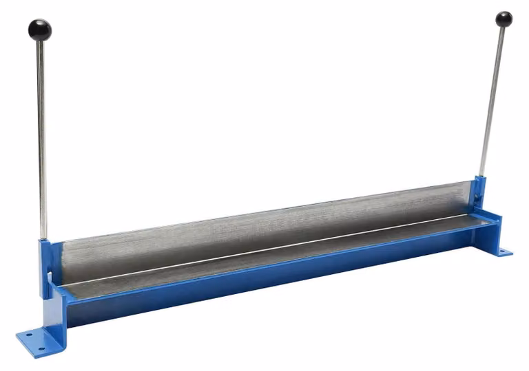 Macchina piegatrice per lamiere, piegatrice a banco - Manuale - Larghezza di lavoro: 92 cm - Angolo regolabile da 0° a 90° - Montaggio con viti - Acciaio 45# - Colore blu