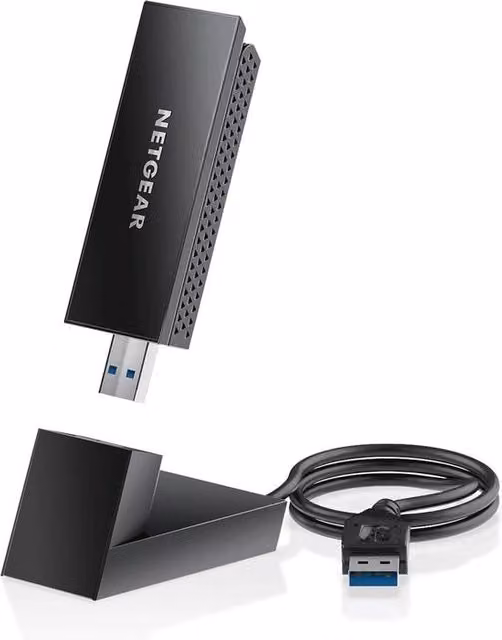 Adattatore Wi-Fi 6E USB 3.0 AX3000 Tri-banda 6 GHz per PC Windows, Nero