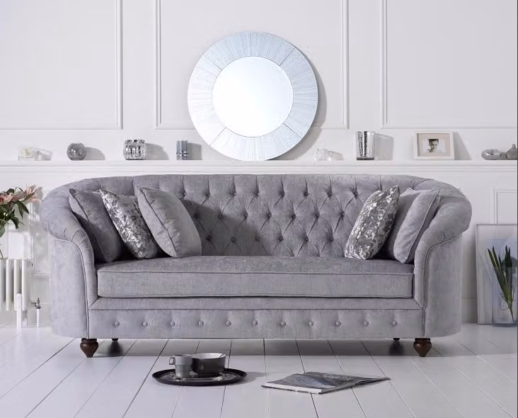 Chesterfield Sofa Couch Polster Leder Couchen Polster Garnitur 3 Sitzers