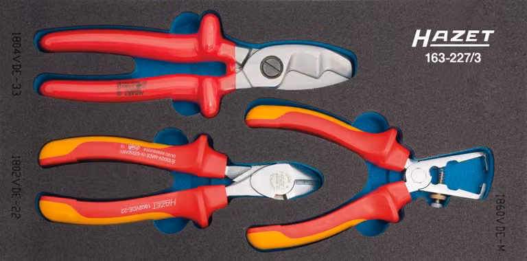 Hazet 163-227/3 VDE Pliers Set 3-piece
