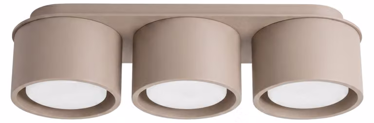 Lampada da soffitto MODO 3 taupe Gx53 3xGx53 10W in alluminio 8,2x10,4x32,4 cm Sollux Lighting