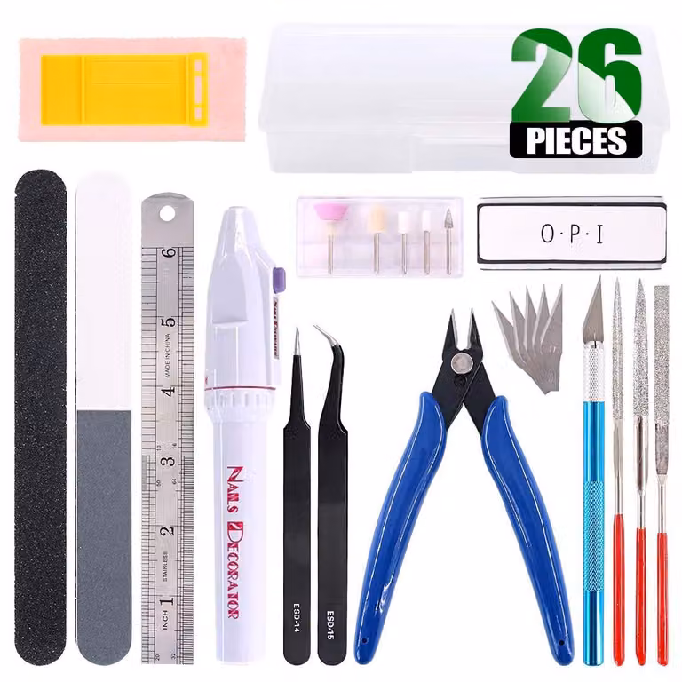Set base di 24 utensili per modellismo
