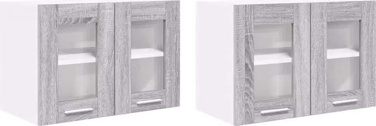 Armadio pensile con porta 2 pcs Grigio Sonoma 60 x 31 x 40 cm