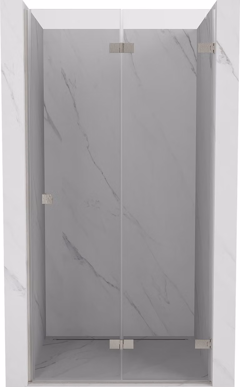 Mexen Lunar-F porta doccia pieghevole destra 70 cm, trasparente, nichel spazzolato - 836-070-000-97-00-P