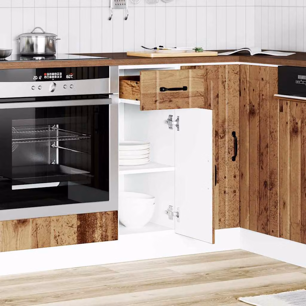 vidaXL Base da Cucina Lucca Legno Antico in Legno Multistrato