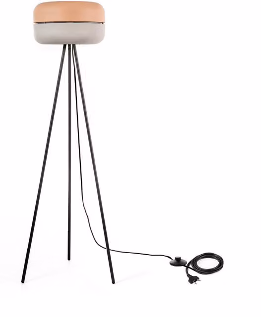 E-Stylo Lampada da terra Stones in metallo con paralume multicolore rosa e grigio, H 140 cm, L/P: 35 x 35 cm