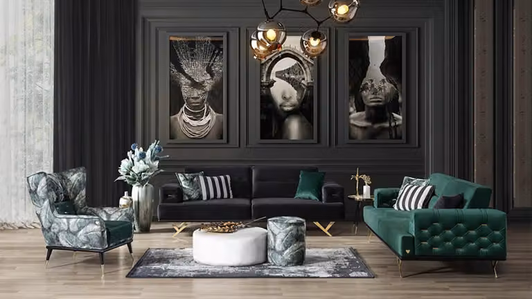 Loungemöbel Sofagarnitur Sofalandschaft Sitzgarnitur Polsterecke Sofa Couch 6tlg