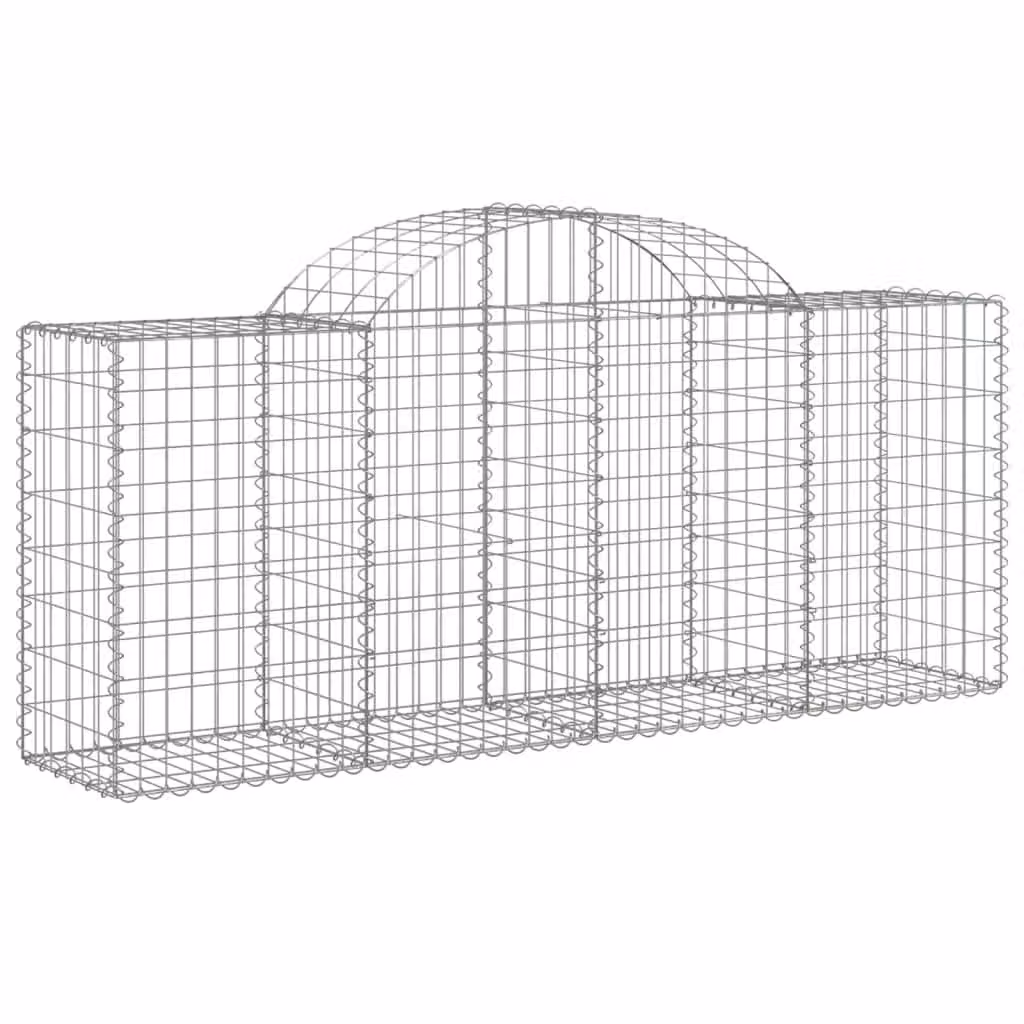 Cesto Gabbione ad Arco 200x50x80/100 cm Ferro Zincato