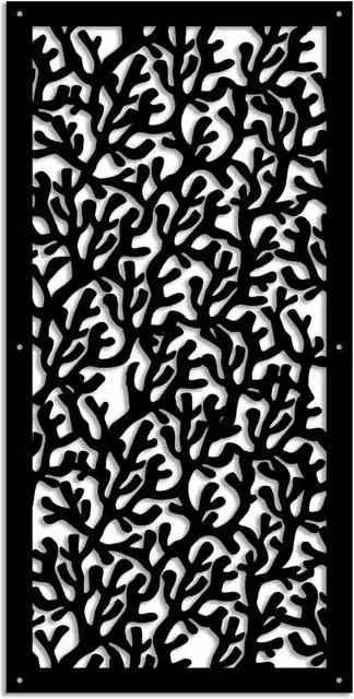 KORAL - Pannello in PVC traforato - Parasole Colore: nero, Misura: 98x198 cm