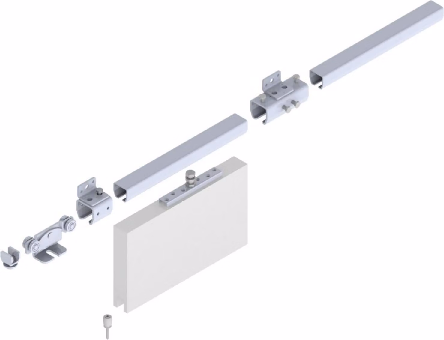 Set di porte scorrevoli SP300W101 blu zincato L.2000mm