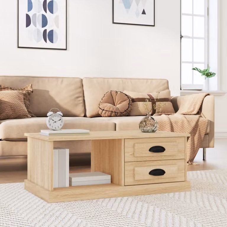 Maison Exclusive - Tavolino Sonoma in rovere 90x50x35 cm Materiale ligneo