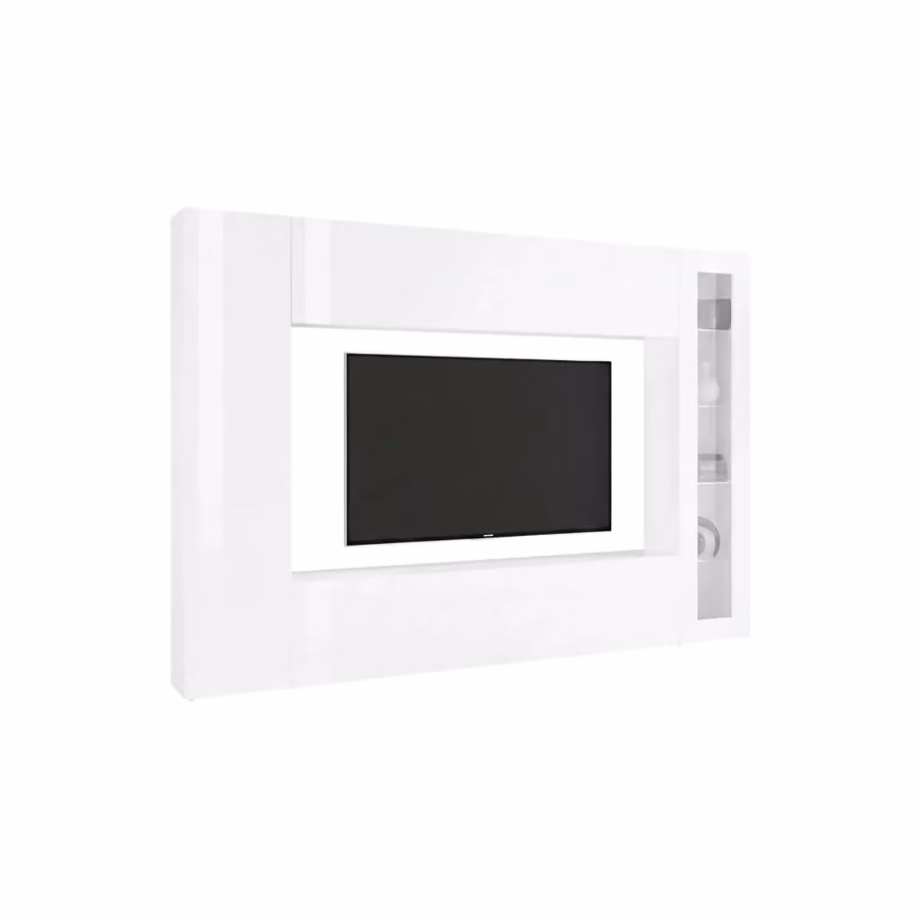 Parete Attrezzata Donatello DMORA Bianco Lucido con 8 Ripiani L: 260 cm, P: 30 cm, H: 180 cm – 2