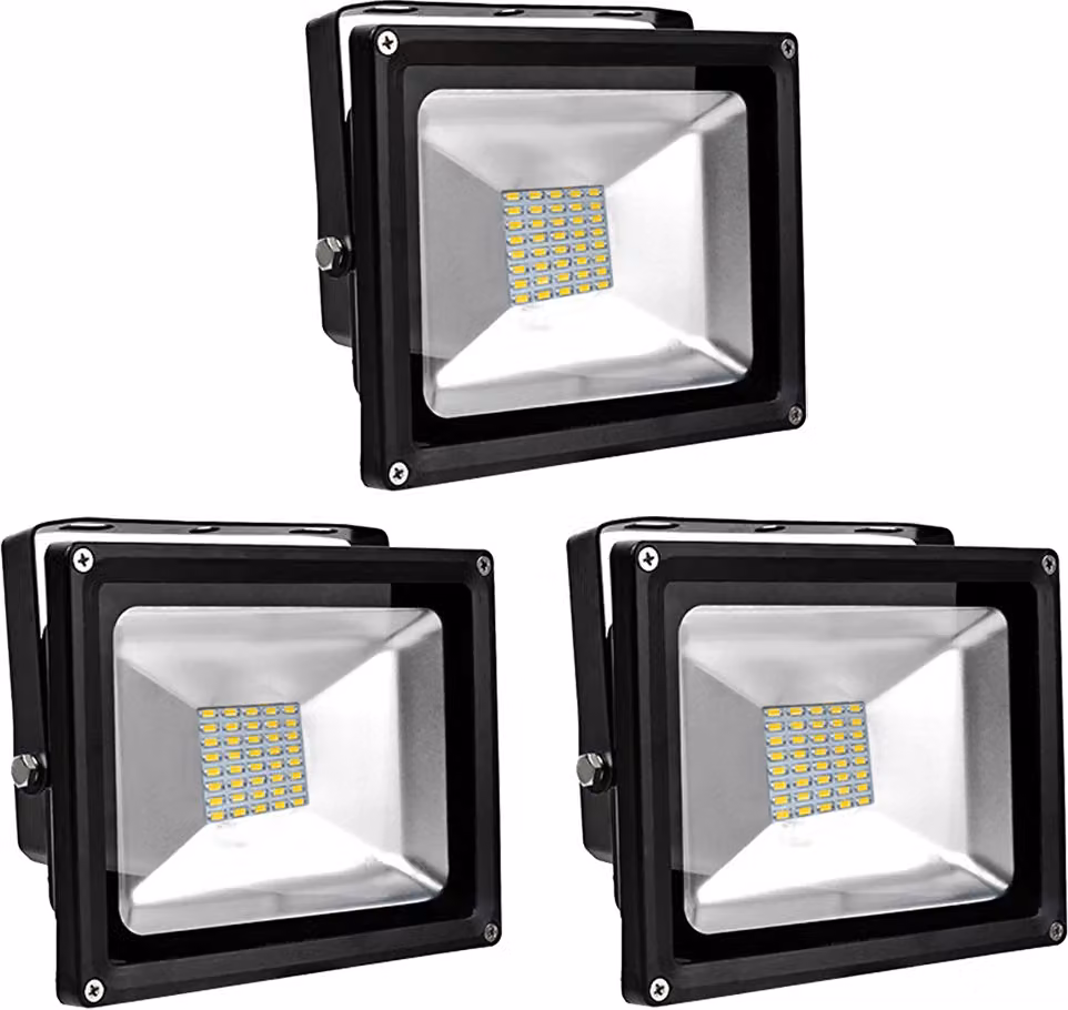 3 pezzi 30W SMD LED faretti proiettori, Greenmigo 30W SMD LED faretti proiettori, IP65 proiettori da cantiere faretti bianchi caldi faretti da esterno 85-265V AC