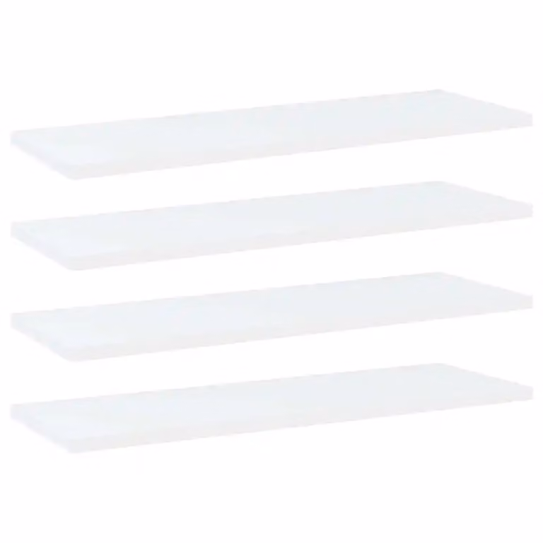 Set di 4 ripiani per libreria da parete vidaXL in legno multistrato bianco, L 60 cm x P 20 cm x H 1,5 cm