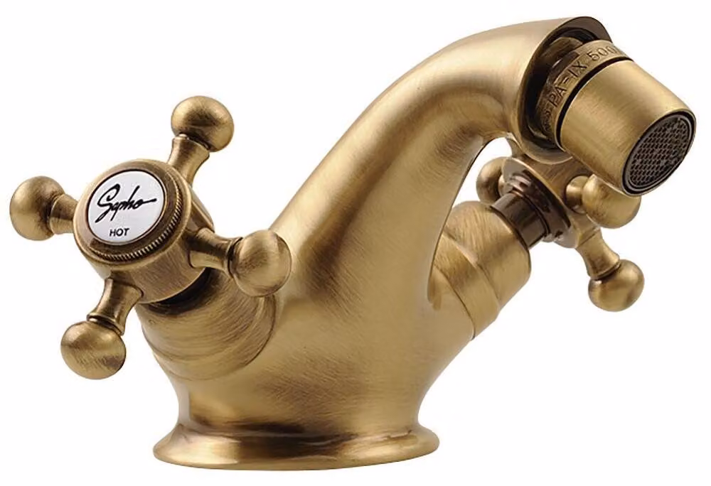 Sapho Reitano Rubinetteria Antea - Miscelatore per bidet con bocca di erogazione, bronzo 3186