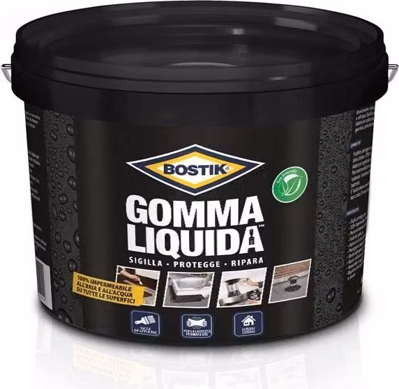 Bostik Membrana Liquida Impermeabilizzante Colore Nero 5 l