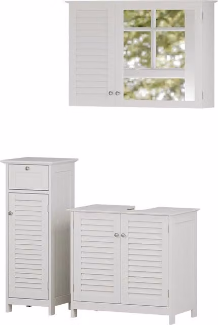 Set di mobili da bagno Riad Bianco 3 pezzi Vicco